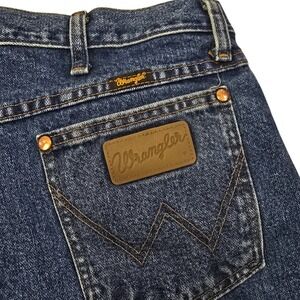 Wrangler 13MWZ Cowboy Cut Jeans Men's 42x30 Blue Denim Straight‎ Leg USA Fabric